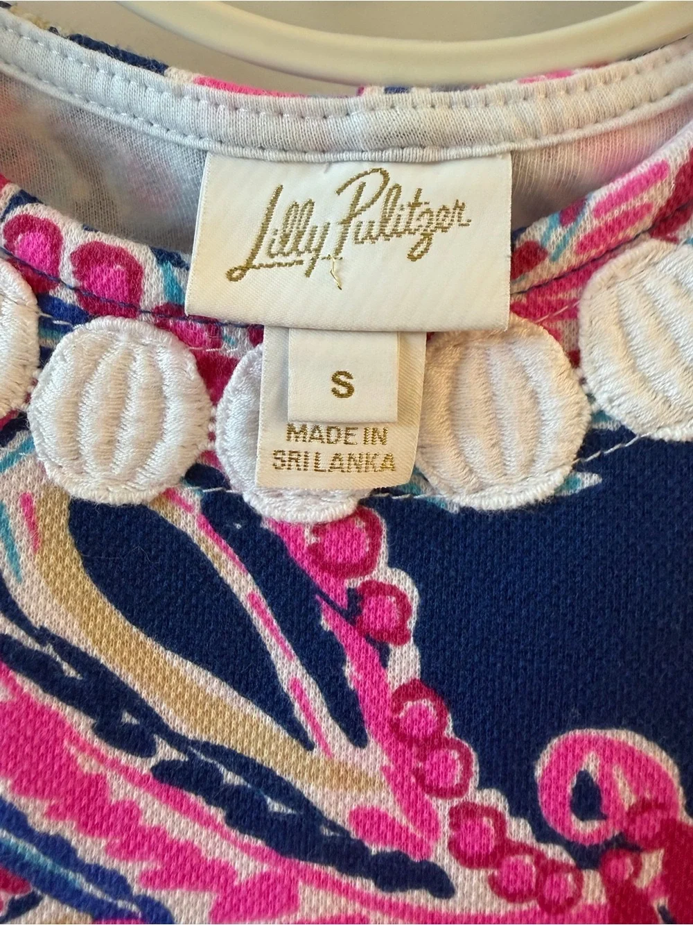 NWOT Lilly Pulitzer Girls’ Navy & Pink Floral Sleeveless Shift Dress